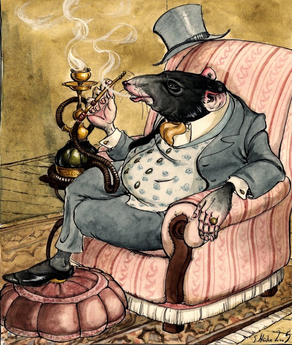 Cartoon hookah