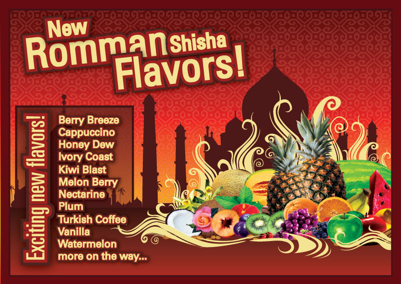 webposterforhookah-shisha_l Romman Shisha Tobacco - 8 New Flavors