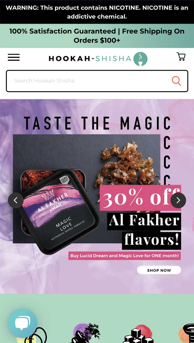 new hookah-shisha home page
