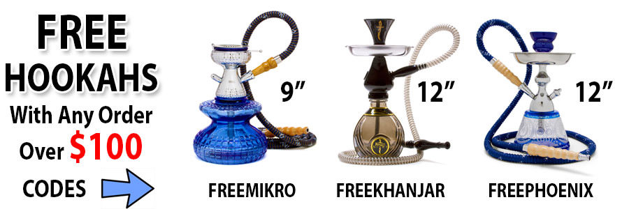 Free Hookahs With $100+ orders