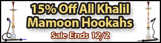 Save 15% On All Khalil Mamoon Hookahs