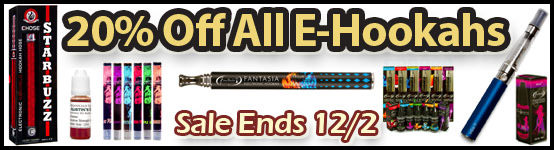 Save 20% On All E-Hookah Products