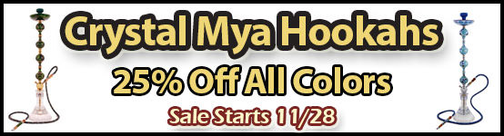 25% Off Crystal Mya Hookahs