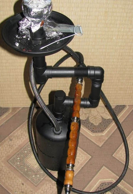 hookah made from an old fire extinguisher