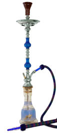 Khalil Mamoon Blue Double Pear Hookah