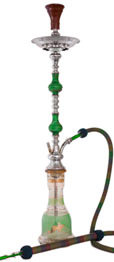 Khalil Mamoon Green Double Pear Hookah