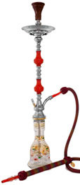 Khalil Mamoon Red Double Pear Hookah