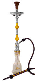Khalil Mamoon Yellow Double Pear Hookah