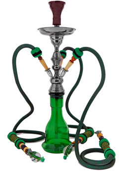 Sphinx 3-Hose Green Hookah