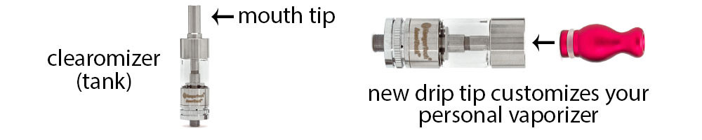 customizable drip tip e-cig