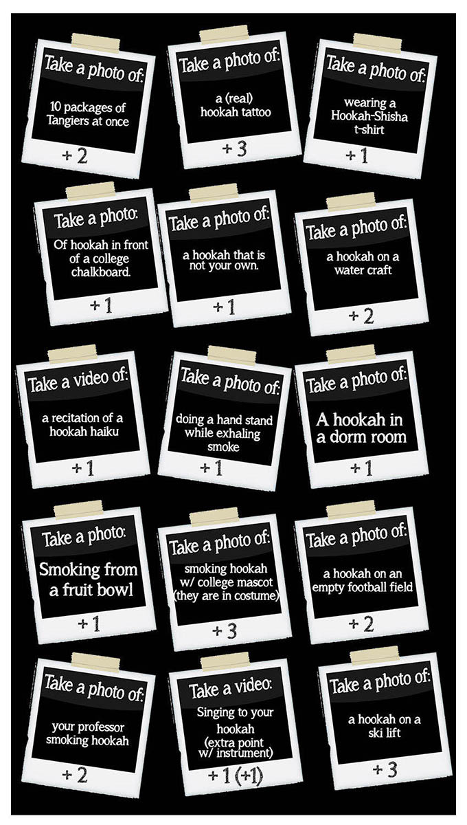 Hookah Scavenger Hunt