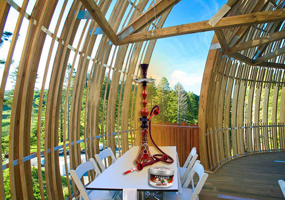 hookah in a treehouse
